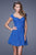 La Femme - 20699 Lace Sweetheart A-line Dress in Blue