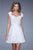 La Femme - 20699 Lace Sweetheart A-line Dress in White