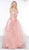 Colors Dress - 2069 Embellished Plunging Ruffled A-Line Dress In Pink