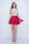 Nina Canacci - 206 Scallop-Trimmed Plunging V-Neck A-Line Dress