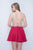 Nina Canacci - 206 Scallop-Trimmed Plunging V-Neck A-Line Dress