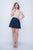 Nina Canacci - 206 Scallop-Trimmed Plunging V-Neck A-Line Dress