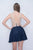 Nina Canacci - 206 Scallop-Trimmed Plunging V-Neck A-Line Dress