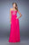 La Femme - 20700 Lace Strapless Evening Gown In Pink