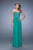 La Femme - 20700 Lace Strapless Evening Gown In Green