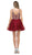 Crystal Embellished A-Line Cocktail Dress - ADASA