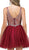 Crystal Embellished A-Line Cocktail Dress - ADASA