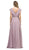 Dancing Queen - 2072 Butterfly Sleeve Wrap Evening Gown in Brown