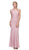 Eureka Fashion - 2072 Sleeveless Lace Sequins Mermaid Gown in Pink