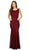 Eureka Fashion - 2072 Sleeveless Lace Sequins Mermaid Gown in Red