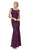Eureka Fashion - 2072 Sleeveless Lace Sequins Mermaid Gown in Purple
