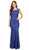 Eureka Fashion - 2072 Sleeveless Lace Sequins Mermaid Gown in Blue