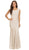 Eureka Fashion - 2072 Sleeveless Lace Sequins Mermaid Gown in Pink