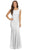 Eureka Fashion - 2072 Sleeveless Lace Sequins Mermaid Gown in White