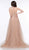 Colors Dress - 2072 Corset Bodice Glitter Mesh Gown In Gold