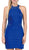 Dancing Queen - 2075 Embellished Halter Fitted Homecoming Dress In Blue