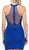Dancing Queen - 2075 Embellished Halter Fitted Homecoming Dress In Blue