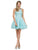 Dancing Queen - 2076 Jewel Lace Appliqued Cocktail Dress I Blue