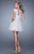 La Femme - 20781 Embellished Illusion Bateau A-line Dress In White