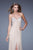 La Femme - 20784 Crystal Crusted Empire Gown in Neutral