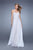 La Femme - 20798 Dazzling Strapless Sweetheart Lace Evening Gown In White