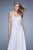 La Femme - 20798 Dazzling Strapless Sweetheart Lace Evening Gown In White