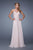 La Femme - 20798 Dazzling Strapless Sweetheart Lace Evening Gown In Neutral