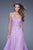 La Femme - 20798 Dazzling Strapless Sweetheart Lace Evening Gown In Purple