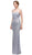 Eureka Fashion - Strapless Corset Bodice Lace Sheath Evening Gown