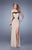 La Femme - 20855 Strapless Pearl Embellished Gown In Neutral and Black