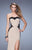 La Femme - 20855 Strapless Pearl Embellished Gown In Neutral and Black