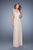 La Femme - 20861 Jeweled Applique A-line Gown in Neutral