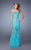 La Femme - 20881 Strapless Sweetheart Sheath Dress In Blue