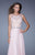 La Femme - 20899 Rhinestone Embellished Chiffon Gown In Pink