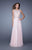 La Femme - 20899 Rhinestone Embellished Chiffon Gown In Pink