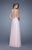 La Femme - 20899 Rhinestone Embellished Chiffon Gown In Pink