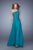 La Femme - 20907 Beaded Asymmetric A-line Dress In Green