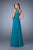 La Femme - 20907 Beaded Asymmetric A-line Dress In Green