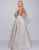Mac Duggal Prom - 2090M Jewel Crusted Metallic Brocade Ballgown In Silver