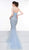 Colors Dress - 2091 Metallic Lattice Beaded Illusion Corset Gown In Blue