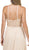 Dancing Queen - 2092 Embroidered Halter A-Line Evening Gown in Nude