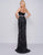 Cassandra Stone - 2092A Sleeveless Lavishly Embellished Fringe Gown In Black