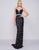 Cassandra Stone - 2092A Sleeveless Lavishly Embellished Fringe Gown In Black