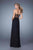 La Femme - 20934 Crisscross Ruched Strapless Evening Gown In Black