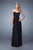 La Femme - 20934 Crisscross Ruched Strapless Evening Gown In Black