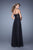 La Femme - 20937 Shimmering Strapless Lace A-line Gown In Black