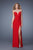La Femme - 20958 Illusion Bateau Jersey Dress In Red