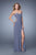 La Femme - 20972 Embellished Sweetheart Sheath Dress In Gray