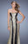 La Femme - 20987 Sequined Sweetheart Sheath Dress in Gold and Black