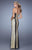 La Femme - 20987 Sequined Sweetheart Sheath Dress in Gold and Black